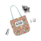 Personalized Brown Doodle Daydream Composition Book Inspired Canvas Tote Bag with Colorful Straps, Cute School Bag, Eco-Friendly Tote, Back to School Shopping Bag, Teacher Gift Idea