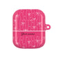 Personalized Pink Bow Coquette AirPod Cases — Custom Name Protective Cover