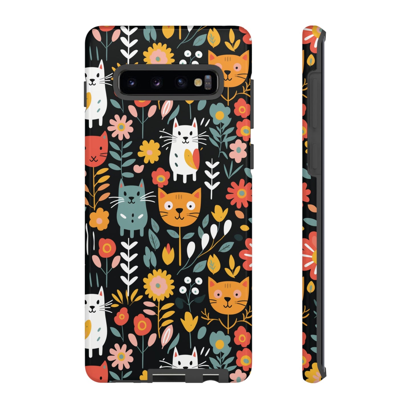 Whimsical Feline Garden Samsung or Google Pixel Tough Cases