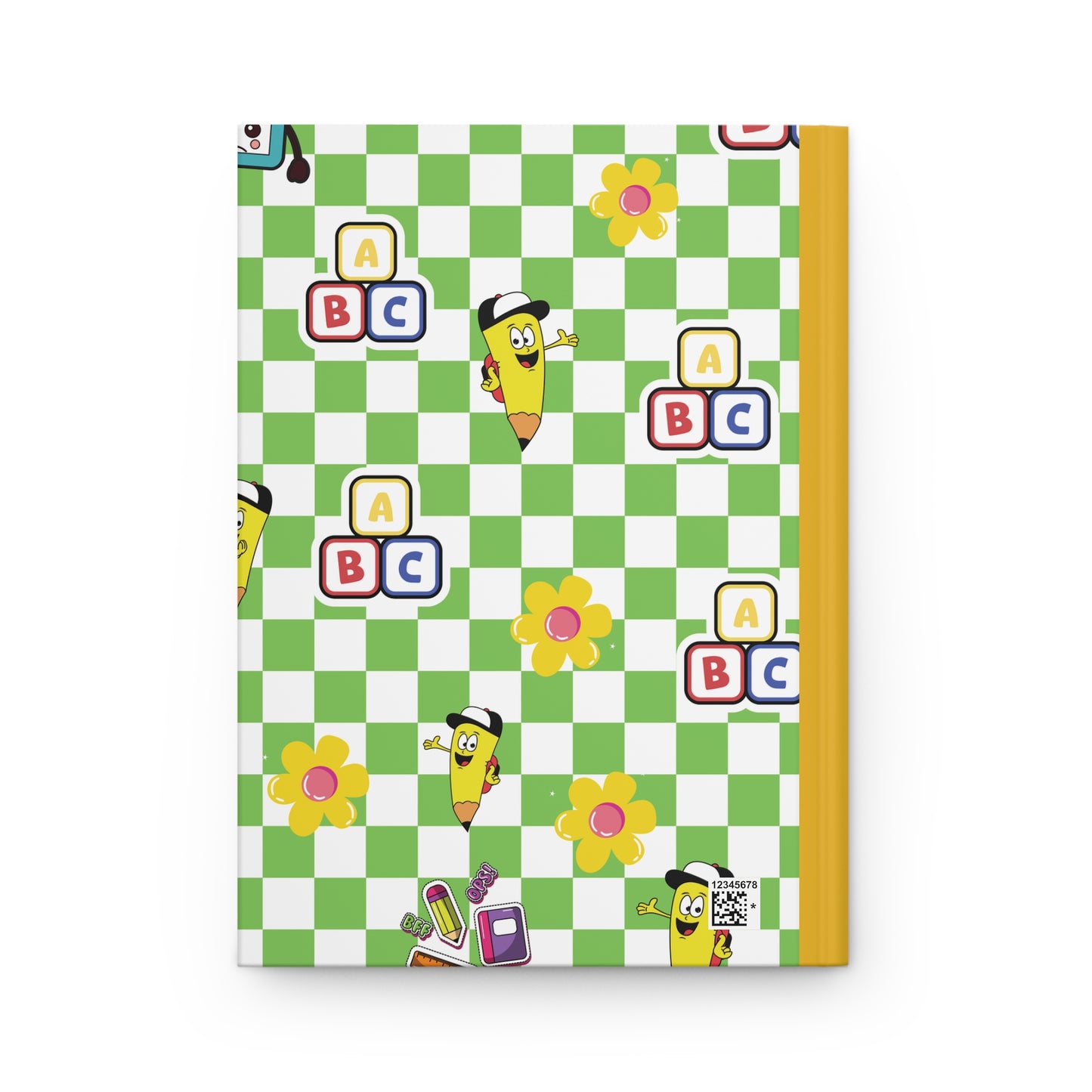 Custom Green SchoolYard Chic Composition Book Inspired Ruled Hardcover Journal for Kids, Fun School Notebook, Customizable Composition Book, Back to School Gift, Learning Organizer