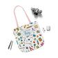 Personalized Classroom Couture Composition Book Inspired Canvas Tote Bag with Colorful Straps, Cute School Bag, Eco-Friendly Tote, Back to School Shopping Bag, Teacher Gift Idea