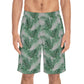 Grey Tropical Bliss Men's Board Shorts (AOP)- (PY)