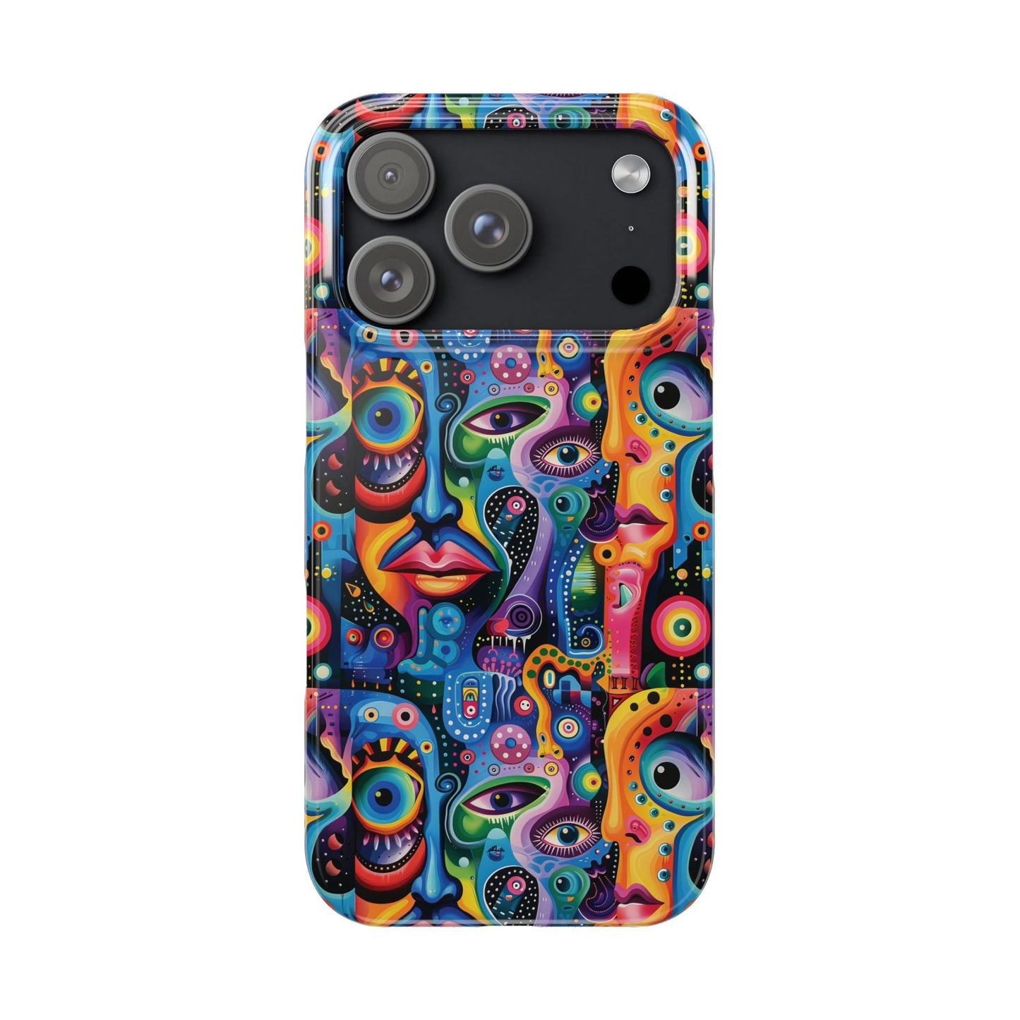 Psychedelic Visions Slim iPhone Case - Vibrant Design for Artistic Souls