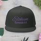 Purple 'ELOHIM, GENESIS 1:1'  Embroidered 5 Panel Trucker Cap | Casual Style Hat, Adjustable, Unisex, Perfect Gift for Outdoors, Festivals, Daily Wear