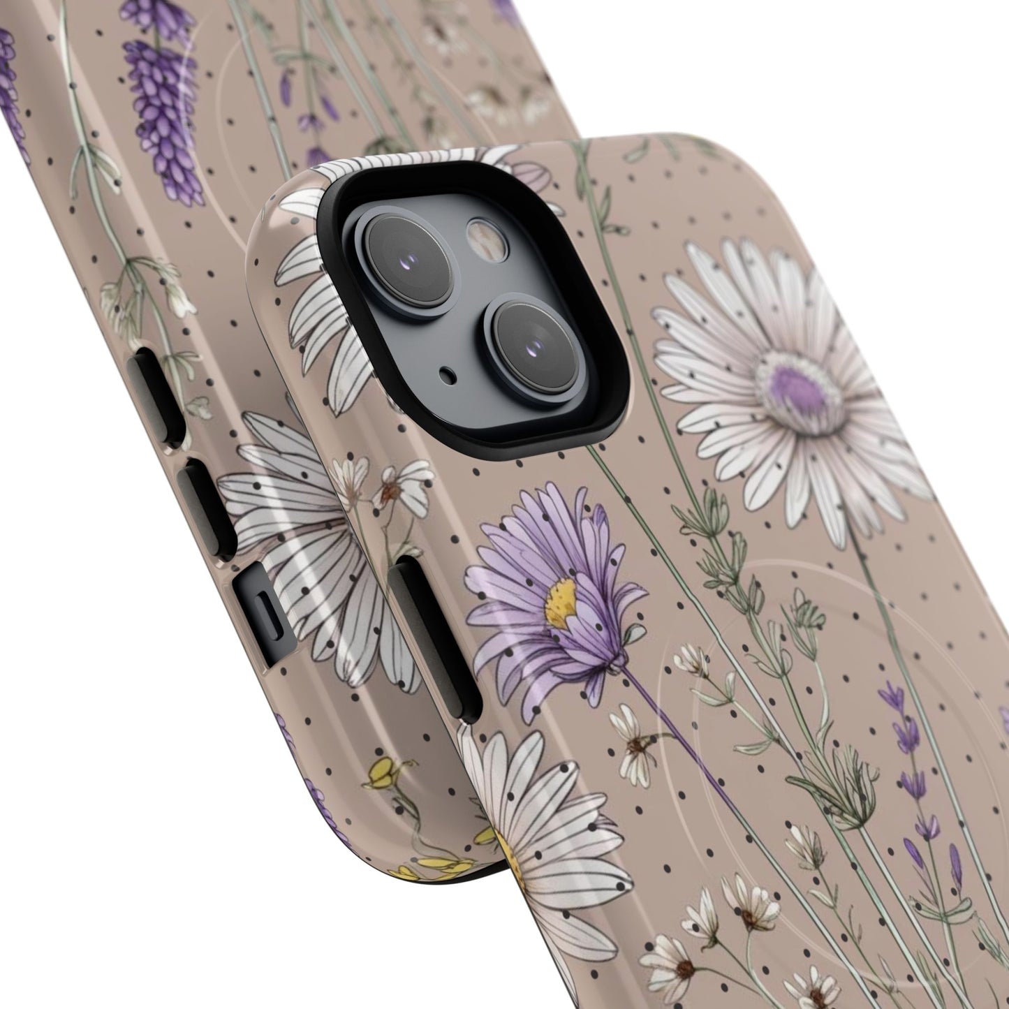 Daisy Delight iPhone Case - Tough Magnetic Cases for Every Occasion, Nature Lover Gift, Durable Mobile Protection, Flower Pattern, Stylish Accessory.