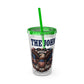Patriotic Eagle 16oz Tumbler with Straw — "Happy 4th of July" USA Design