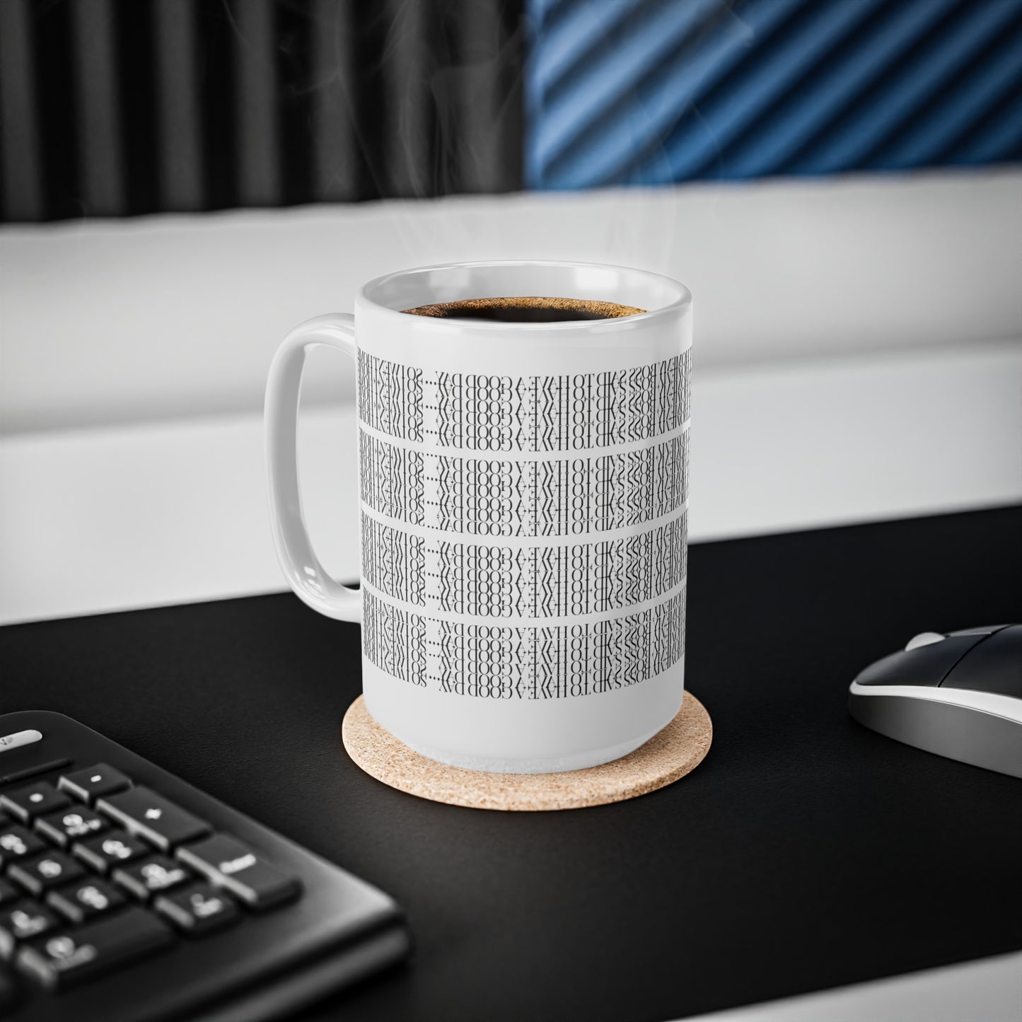 Funny Hidden Message Mug - “My Boss said to have a good day… so I went home.”- Viral Optical Illusion Mug - Secret Sarcastic Work Message - Dishwasher Safe, Unique Gifts for Coffee Lovers, Home & Office Decor, Holiday Present.