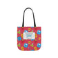 Personalized Kawaii Composition Book Inspired Canvas Tote Bag with Colorful Straps, Cute School Bag, Eco-Friendly Tote, Back to School Shopping Bag, Teacher Gift Idea