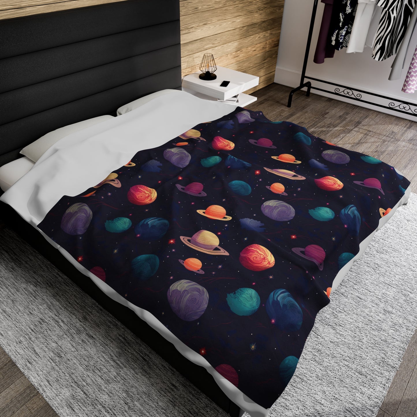 Plush Blanket - Galactic Dreams Cozy Home Decor - Gift Idea