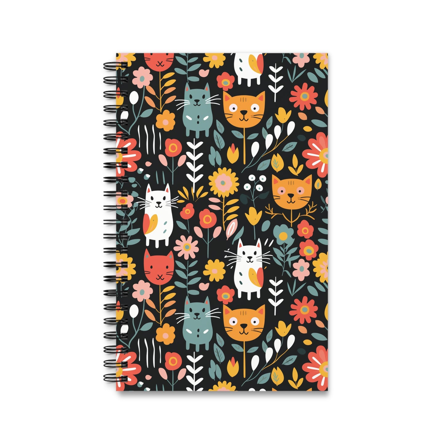 Whimsical Feline Garden Spiral Journal (EU)