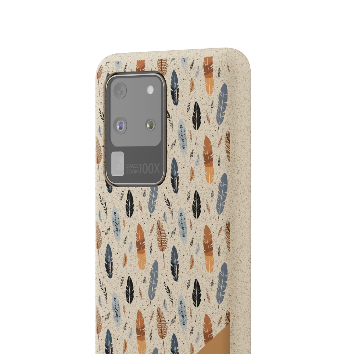 Personalized Whispering Feathers Samsung and iPhone Biodegradable Case, Custom Name Case.