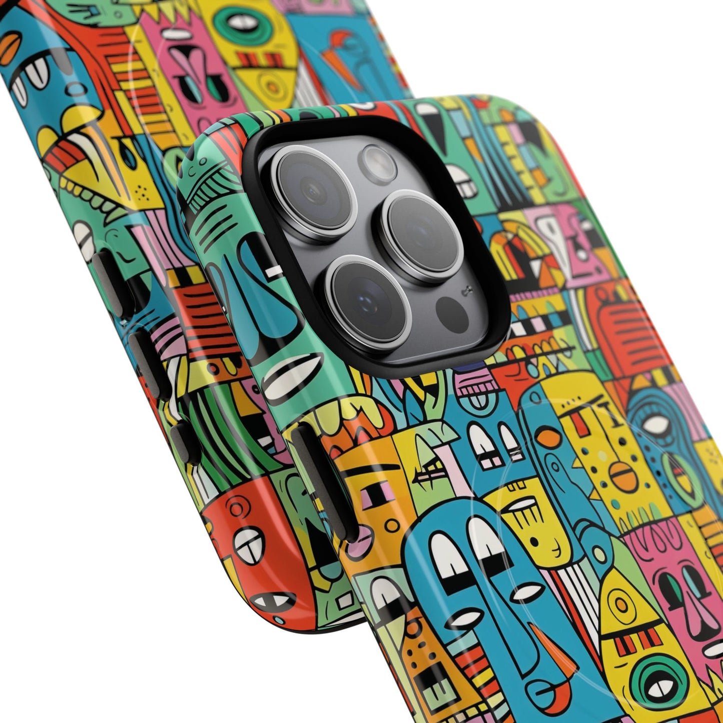 Vibrant Art Magnetic Phone Case, Colorful Protector, Unique iPhone Case, Gift for Artists, Trendy Tech Accessory