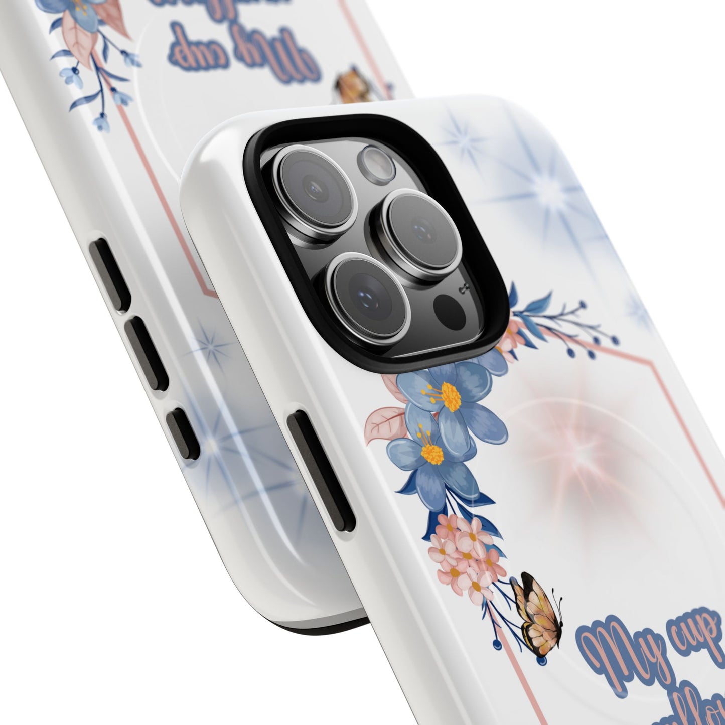 My Cup Overflows Psalm 23:5 | Inspirational Gift, Tough iPhone Magnetic Case | Scripture, Bible Verse, MagSafe® iPhone® Tough Case, iPhone 14, iPhone 15, iPhone 16, Pro, Pro Max, Plus