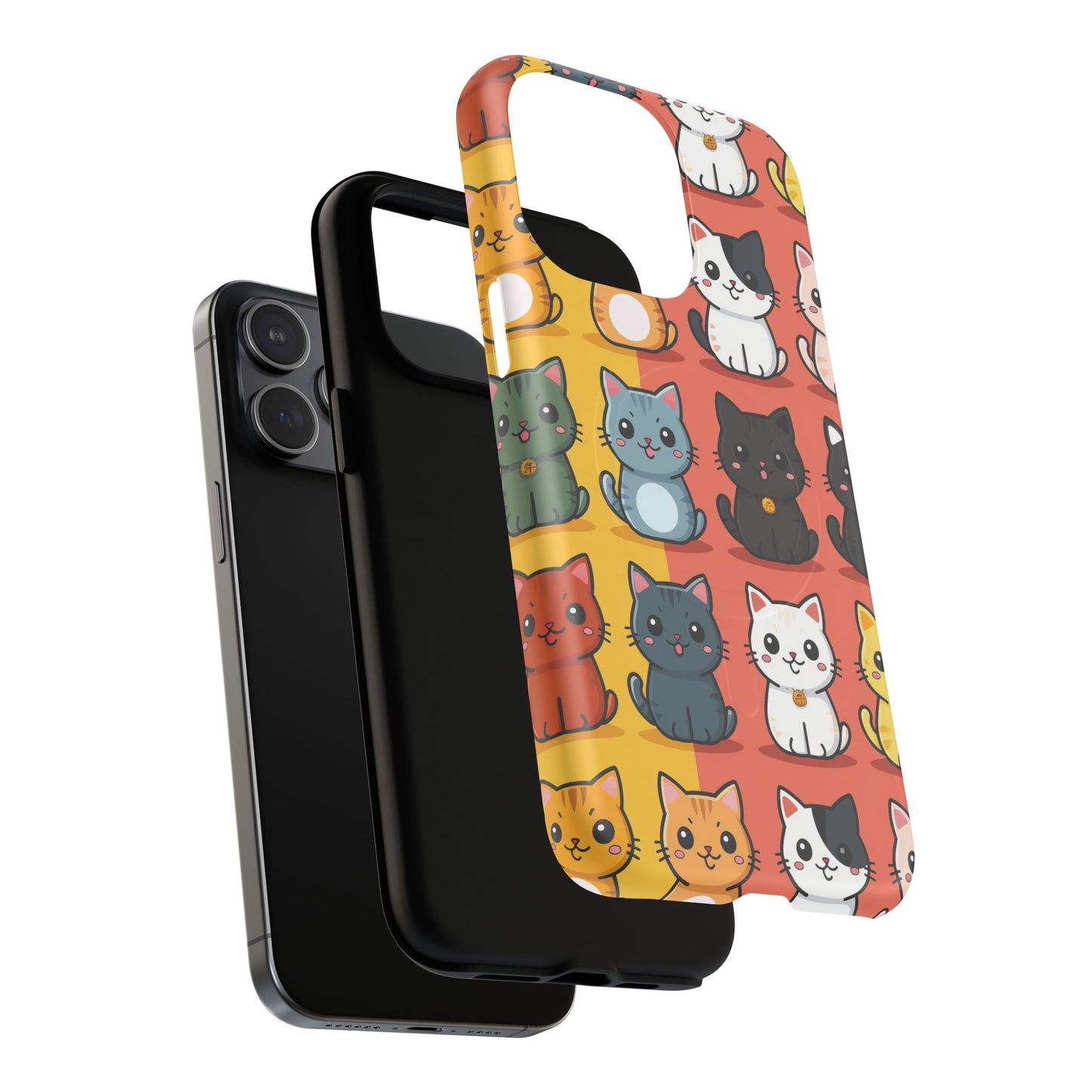 Cute Cat Magnetic Phone Cases for Pet Lovers, Durable Cases, Animal Design, Fun Gift, Unique Accessories