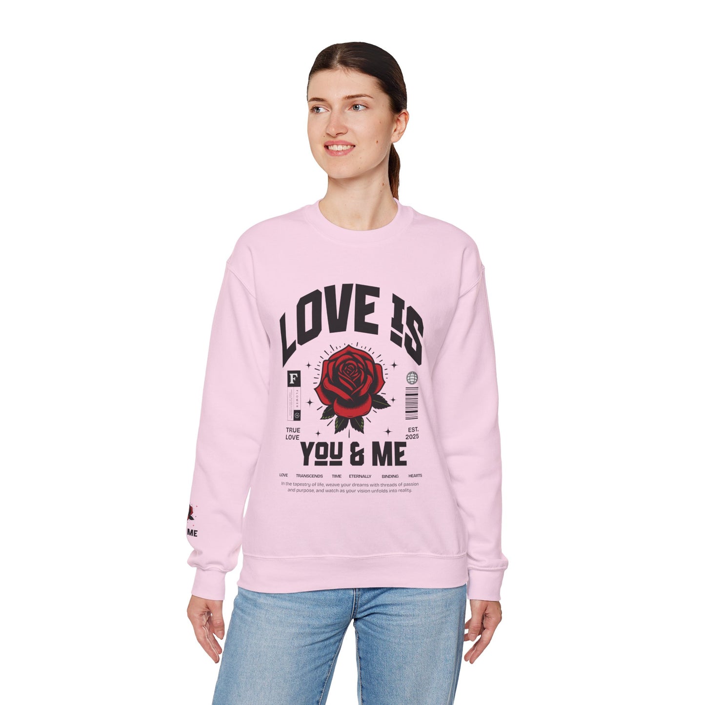 You and Me Unisex Heavy Gildan Blend™ Crewneck Sweatshirt.