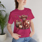 Autumn Highland Cow Charm Unisex Jersey Short Sleeve Tee