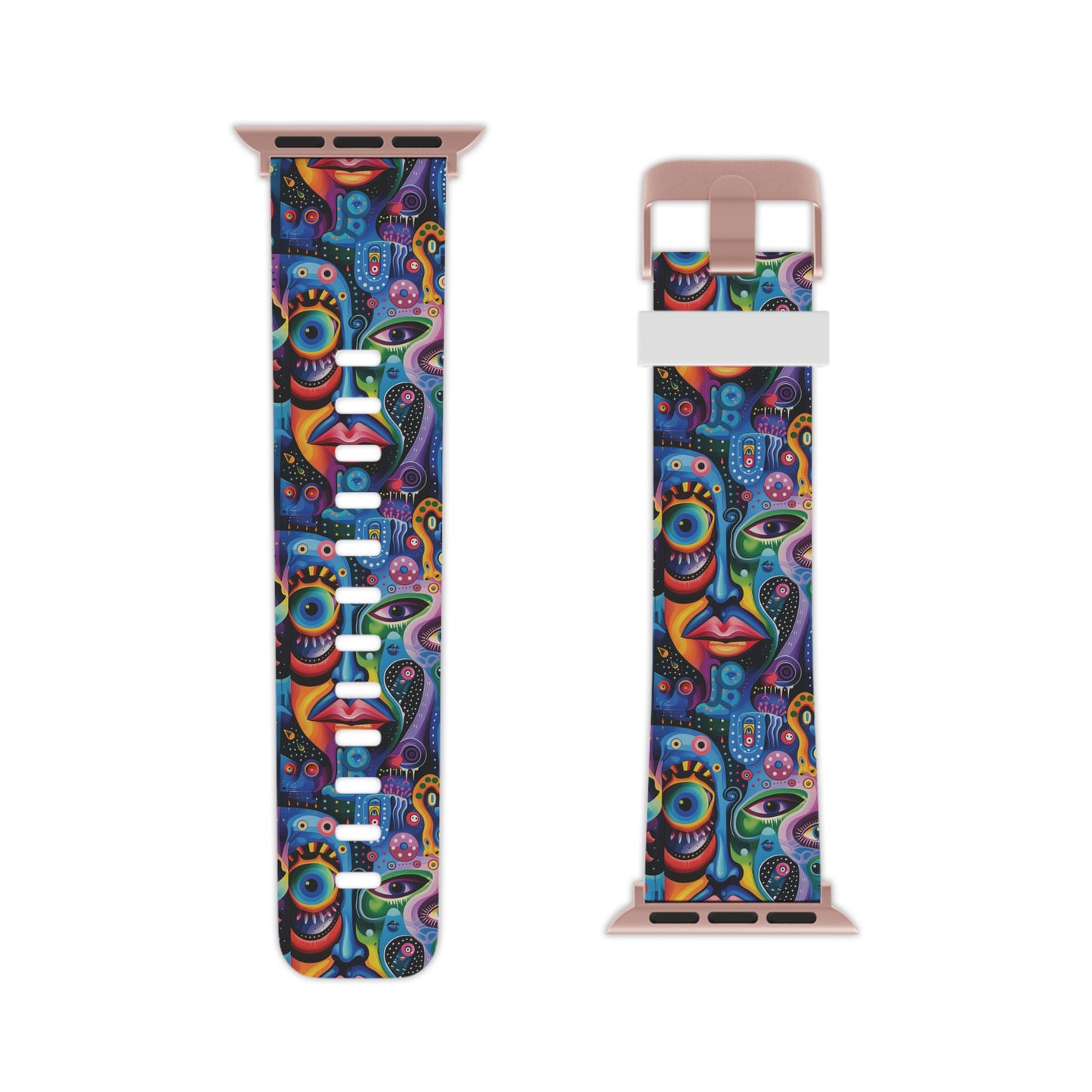 Psychedelic Visions Vibrant Artistic Apple Watch Band - Fun Colorful Design