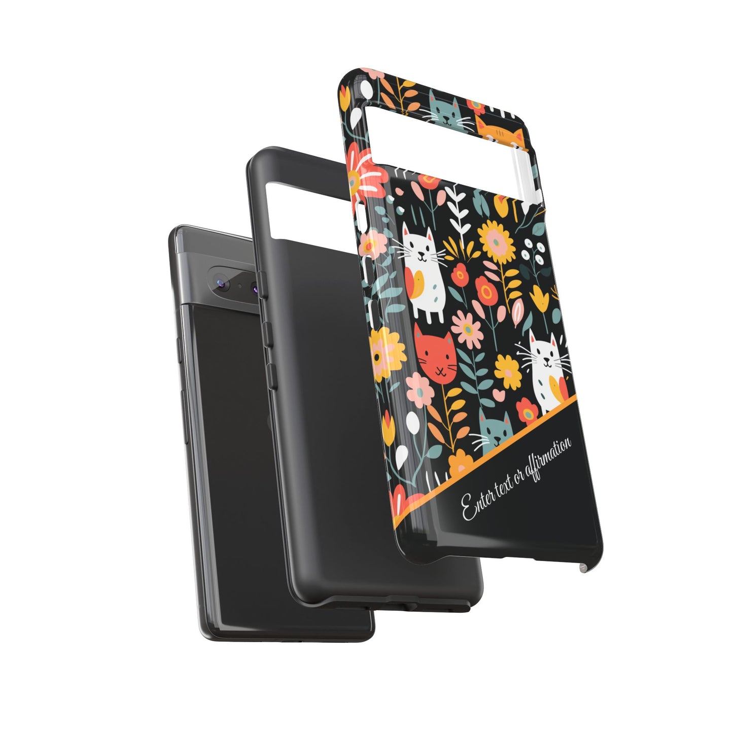 Personalized Whimsical Feline Garden Google and Samsung Tough Cases