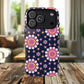 Midnight Mandala Bloom Tough iPhone Magnetic Case, Vibrant Design for Protection, Gift for Her, Trendy Accessory, Floral MagSafe iPhone Cover, Birthday, & Everyday Use