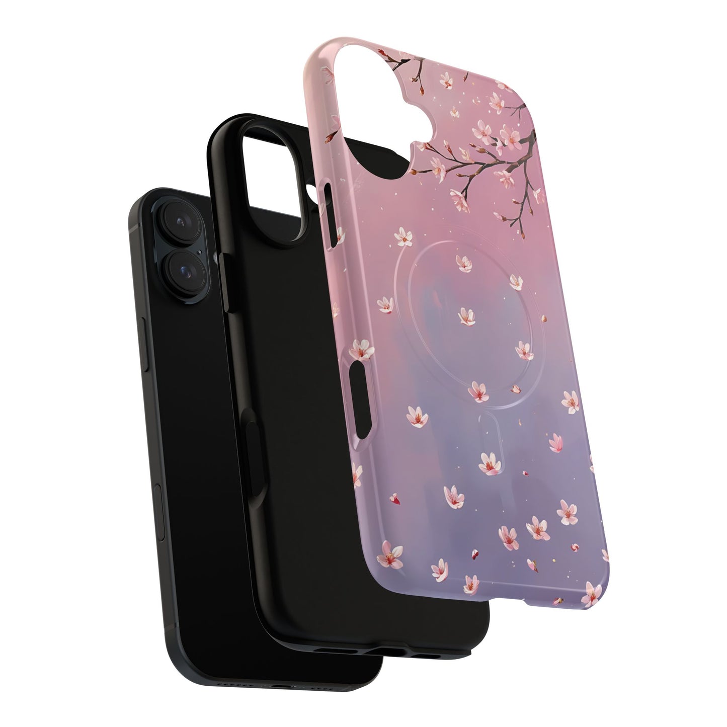 Tiny Cherry Blossom Floral Tough Magnetic Phone Cases, Durable Phone Cover, Floral Design Case, iPhone Protector, Cute Gift for Her