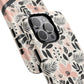 Personalized Floral Blush Garden Whisper Tough Magnetic MagSafe® iPhone® 13, 14, 15, 16, 17, Pro, Pro Max, Plus Cases (Custom Name).