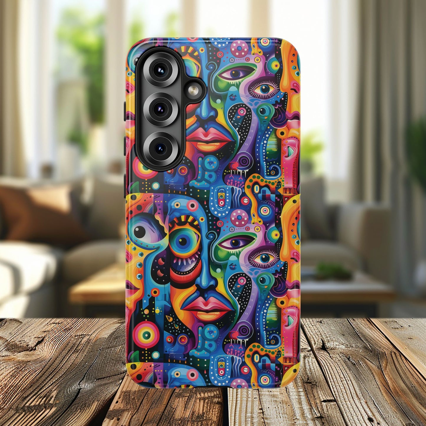 Psychedelic Visions Vibrant Samsung, iPhone and Google Pixel Phone Cases - Colorful Artistic Design