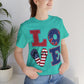 Patriotic Love Unisex Jersey Short Sleeve Tee