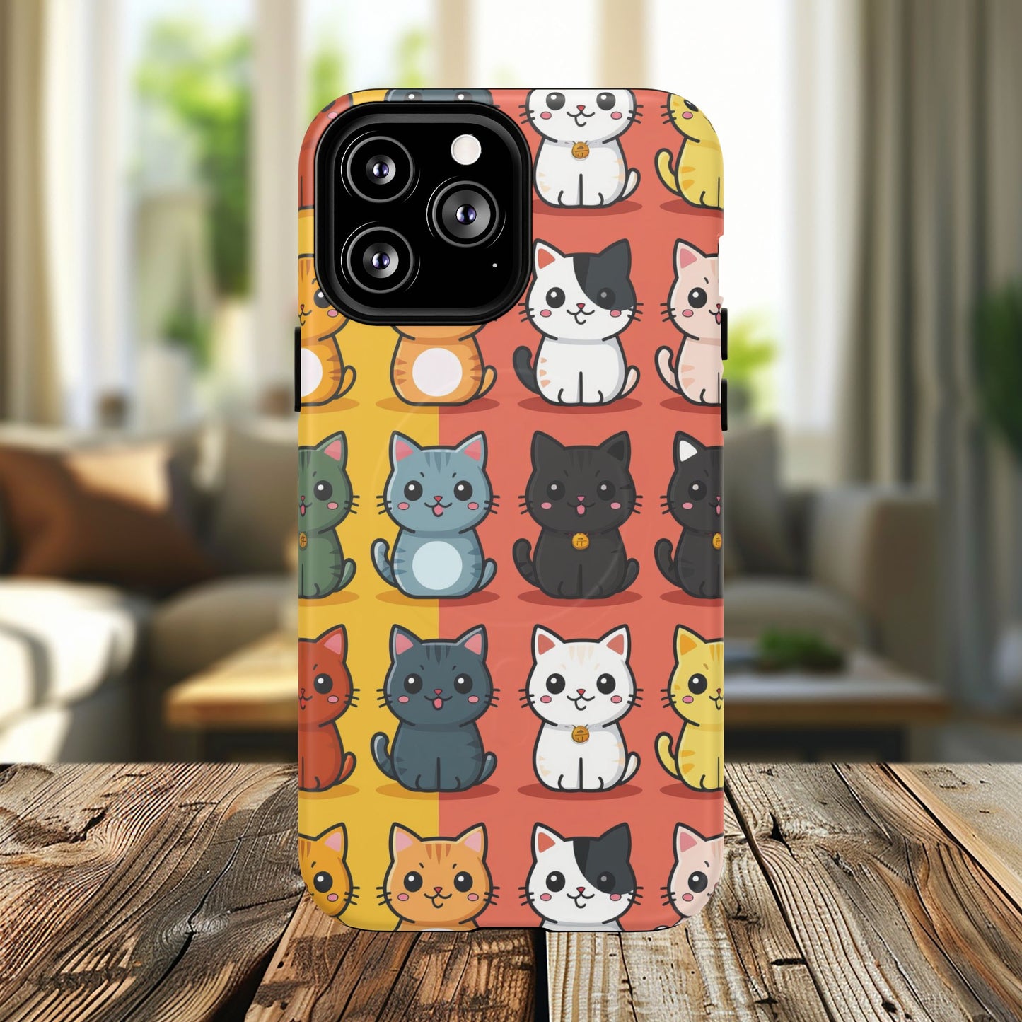 Cute Cat Magnetic Phone Cases for Pet Lovers, Durable Cases, Animal Design, Fun Gift, Unique Accessories