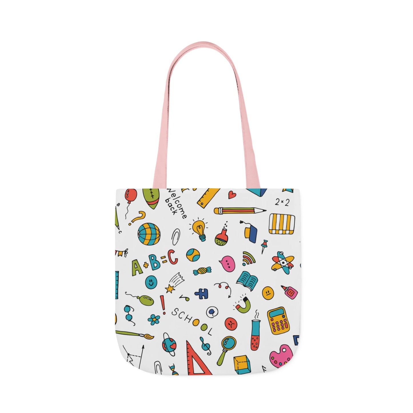Personalized Classroom Couture Composition Book Inspired Canvas Tote Bag with Colorful Straps, Cute School Bag, Eco-Friendly Tote, Back to School Shopping Bag, Teacher Gift Idea
