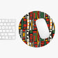 Tribal Harmony Vibrant Mouse Pad - Colorful Desk Accessory for Home Office.