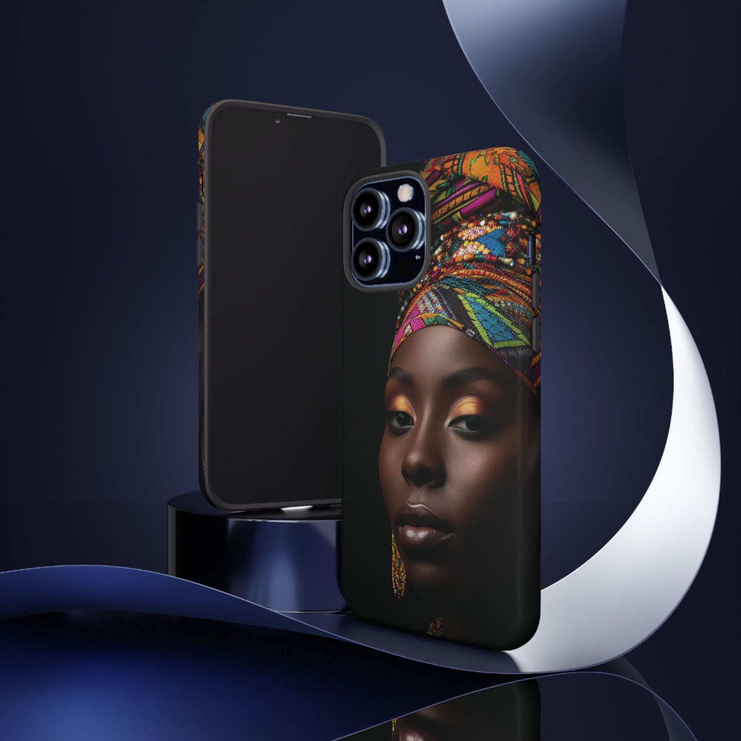 Regal Reflections: African Majesty Tough Google Pixel, iPhone and Samsung Cases.