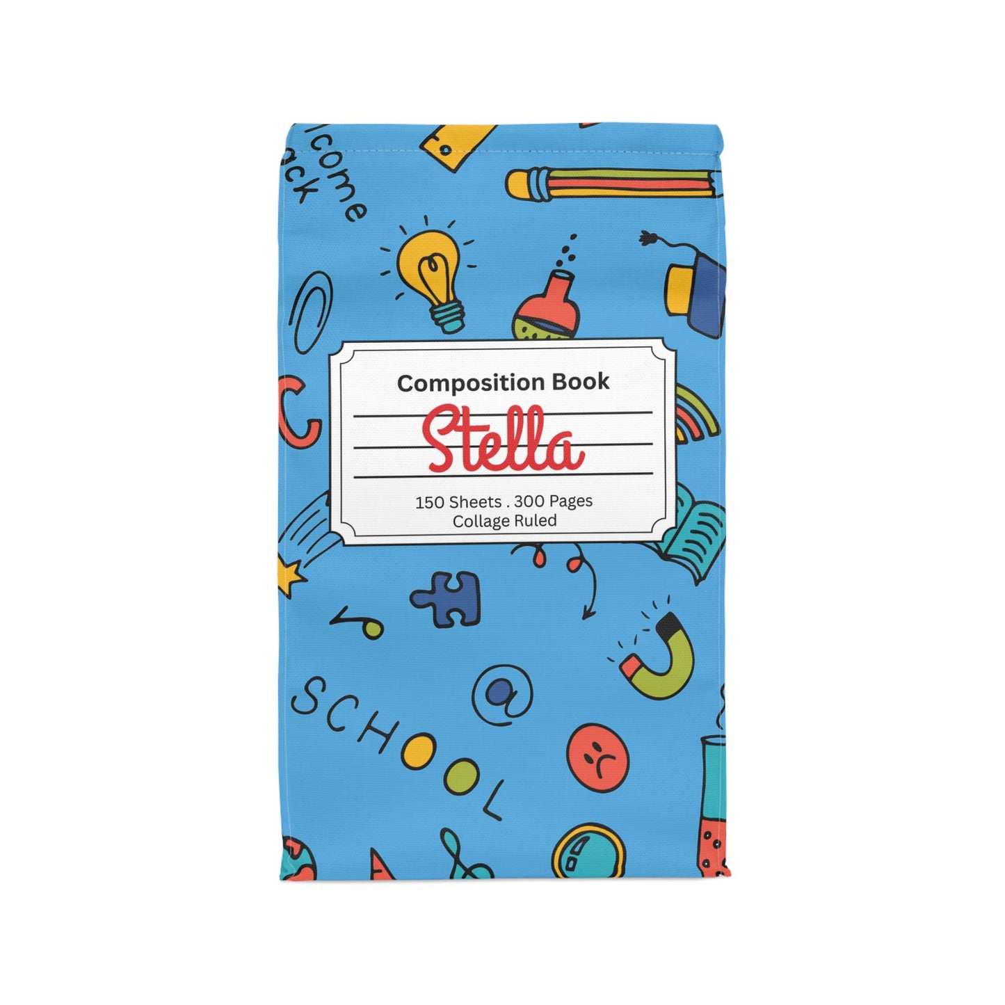 Custom Classroom Couture Composition Book Inspired Stylish Polyester Lunch Box for Kids - Perfect for School, Picnics, or Snacks | Personalized ABC Design, Back to School, Family [...]