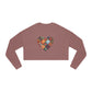 Patchwork Hearts Women's Cropped Bella Canvas Sweatshirt