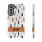 Personalized Whispering Feathers Samsung, Google Pixel and iPhone Case, Custom Name Case.