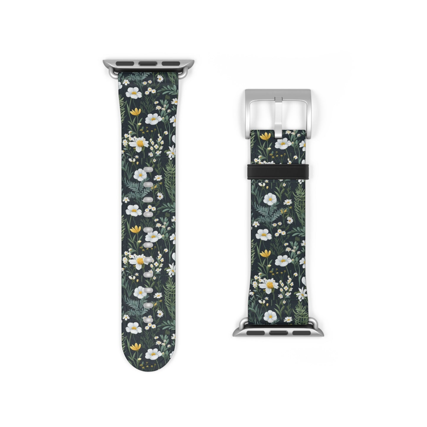Daisy Delight Floral Print Watch Band - Stylish Accessory for Everyday Wear.