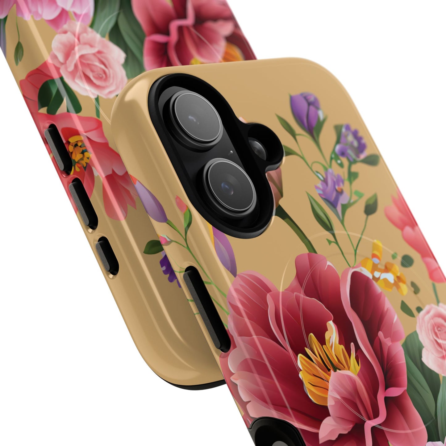 Sunset Botanica Tough iPhone Magnetic Case, Gifts for Her, MagSafe® iPhone® Tough Case, iPhone 13, 14, iPhone 15, iPhone 16, 17, Pro, Pro Max, Plus.