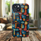 Urban Totem Vibe Tough iPhone Magnetic Case, Colorful Bohemian Art, Unique Gift for Him/Her, Holiday Accessory, iPhone Protection, MagSafe iPhone Case.