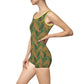 Brown Tropical Bliss Women's Vintage Swimsuit (AOP)