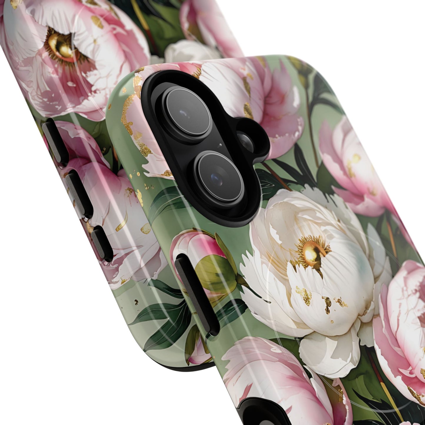 Floral Peonies Tough Magnetic Phone Cases, Durable Floral Phone Cover, Chic Flower Case, Stylish Phone Protector, Gift for Her