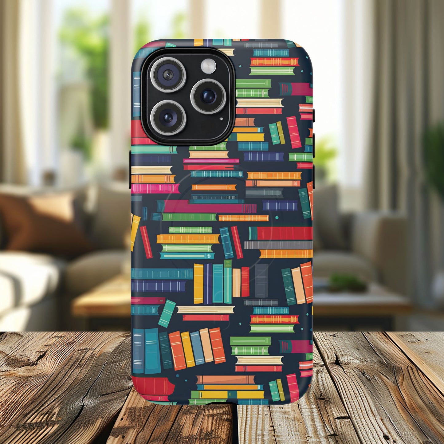 Colorful Book-Themed Phone Case, Literary Gift, Tough Magnetic Case, Book Lover’s Accessory, Phone Protection, Reading Enthusiast