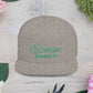 Green Elohim, Genesis 1:1 Snapback Cap - Faith-Inspired Flat Bill Hat, Baseball Hat, Perfect for Gifts, Daily Wear, Spiritual Events.