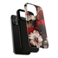 Crimson Noir Tough iPhone Magnetic Cases, Tough iPhone Protector, Stylish Floral Design, Gift for Her, Floral Accessories