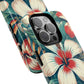 Tough Floral Phone Case, Tropical Hibiscus Design, Gift for Her, Summer Accessory, Customizable Phone Cover