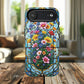 Floral Stained Glass Tough Magnetic Case, Durable Phone Cover, Gift for Nature Lovers, Unique Floral Design, Phone Accessories for All Occasions.