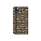 Book Stack Floral Flip iPhone and Samsung Phone Case — Vintage Library Wallet Cover.