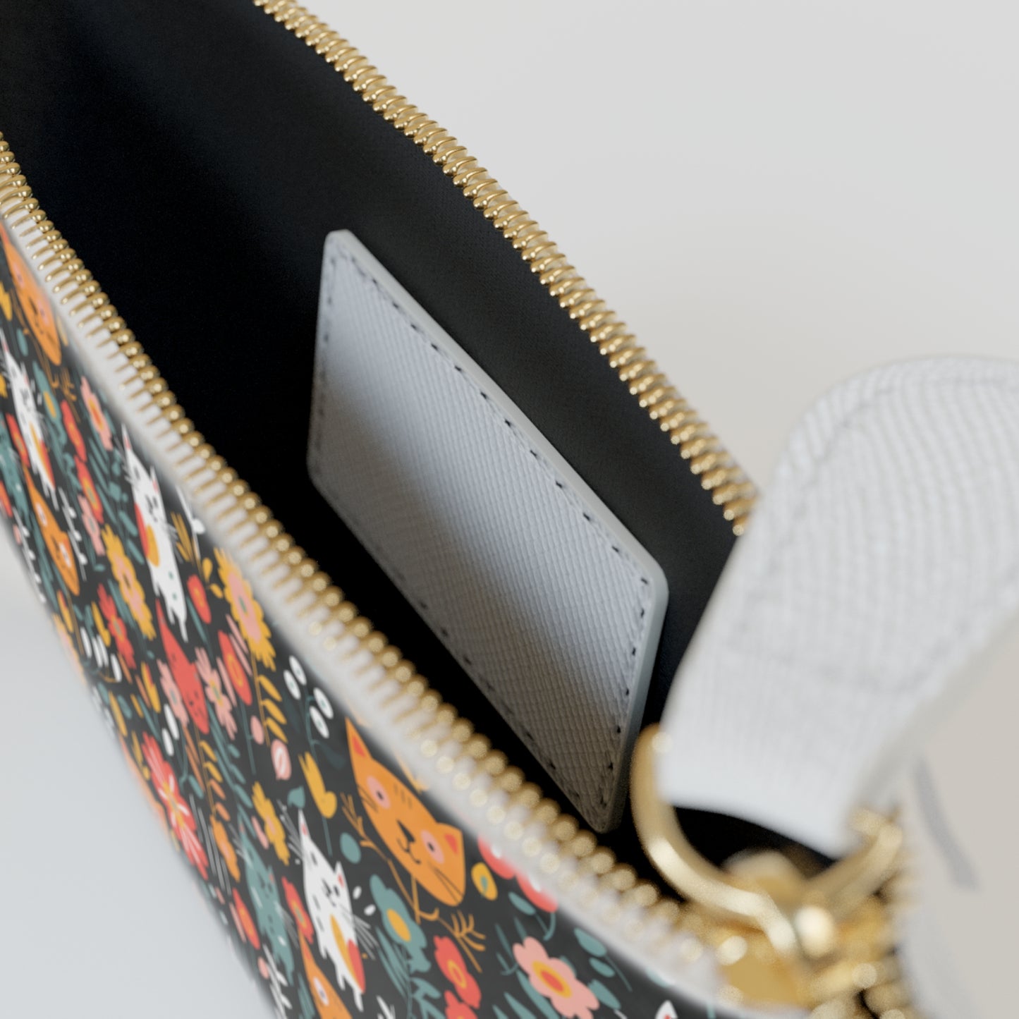 Whimsical Feline Garden Colorful Cat-Themed Mini Clutch Bag – Perfect for Animal Lovers