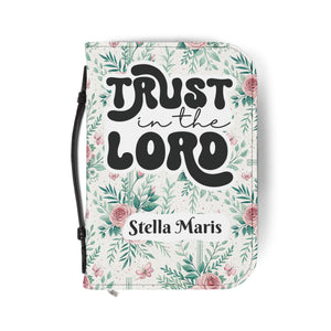 Floral Christian Bible Cover - Personalized with Name, Inspirational Gift for Baptism, Confirmation, or Any Religious Occasion