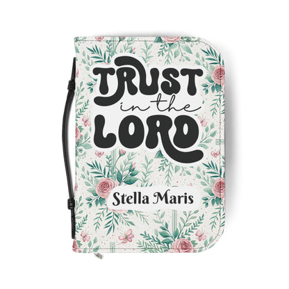 Floral Christian Bible Cover - Personalized with Name, Inspirational Gift for Baptism, Confirmation, or Any Religious Occasion