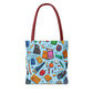 Blue Academic Adventures Tote Bag