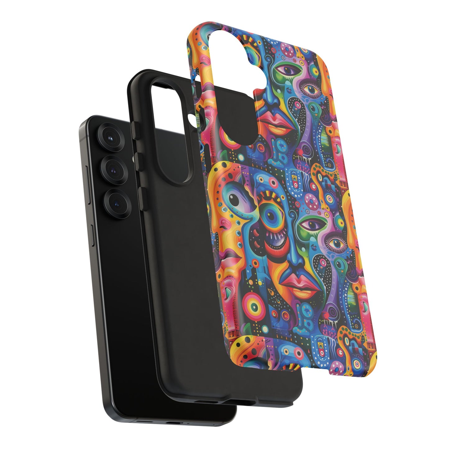 Psychedelic Visions Vibrant Samsung, iPhone and Google Pixel Phone Cases - Colorful Artistic Design